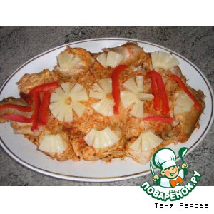 Рецепт Курица с рисом в томатном соусе "10 компонентов Победы"