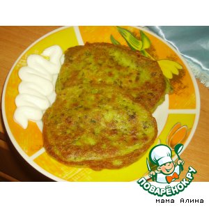 Рецепт Щавелевые блинчики с колбасой и сыром