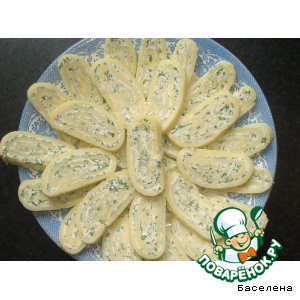 Рецепт Рулет из сыра с зеленью