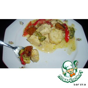 Рецепт Запеканка из овощей и куриного филе