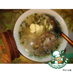 Рецепт: Пикантный суп с галушками