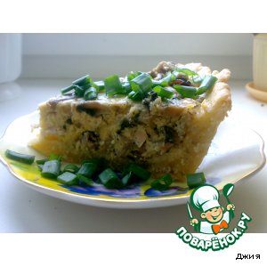 Рецепт Лоранский пирог с курицей и грибами