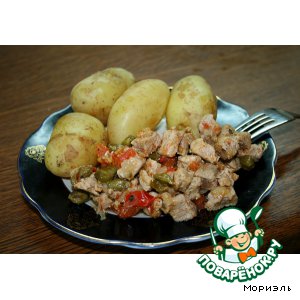 Рецепт Свинина с помидорами и каперсами