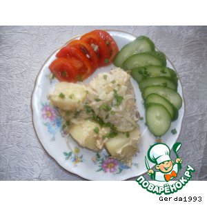 Рецепт Мясо с картошкой, запечeнные в фольге