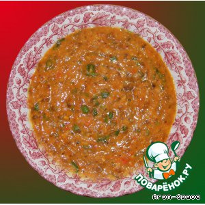 Рецепт: Индийский суп из Мунг-дала с овощами