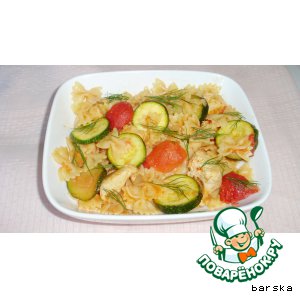 Рецепт Бантики с куриным филе и овощами