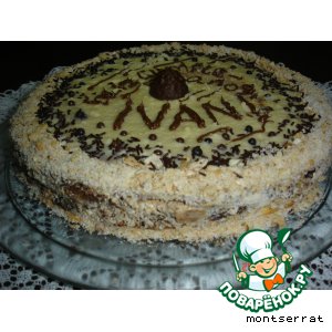 Рецепт Песочно-миндальный торт с шоколадным кремом