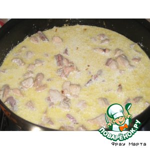 Рецепт Курица с беконом в сливочном соусе