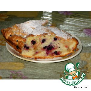 Рецепт Бисквитный пирог с фруктами