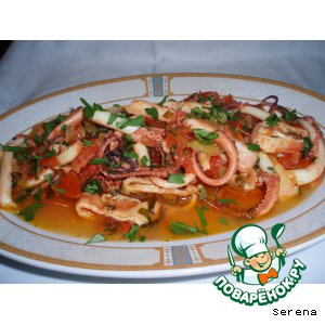 Рецепт: Осьминожки тушeные