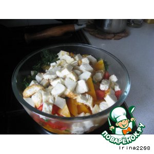 Рецепт Теплый салат с жареным сыром