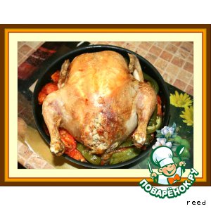 Рецепт Фаршированная курица с перцами