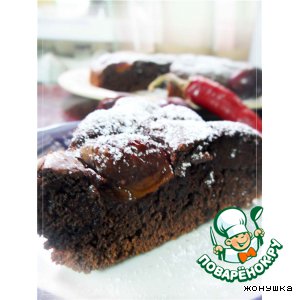 Рецепт Острый шоколадный пирог со сливами