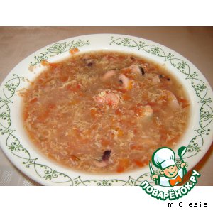 Рецепт Суп из морепродуктов по-флорентийски