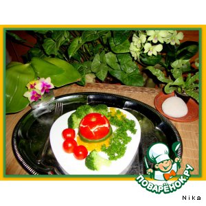 Рецепт Яичница  в  помидорах  и  болгарском  перце