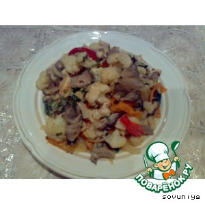 Рецепт Рагу овощное с грибами  из духовки
