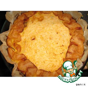 Рецепт Открытый пирог с тыквой и сыром