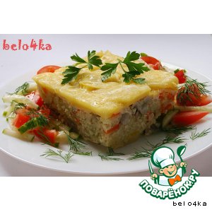 Рецепт Запеканка рисово-картофельная с курицей