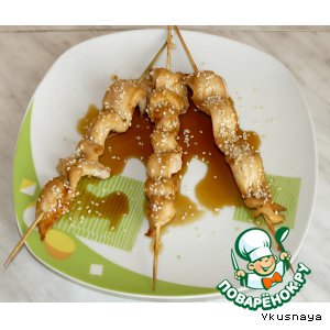 Рецепт Японский шашлык из курицы "Якитори"