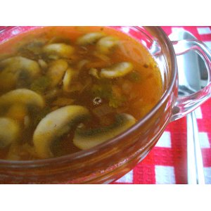 Рецепт Постный суп с грибами и фасолью