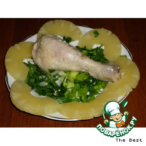 Рецепт: Курица с ананасовым соком