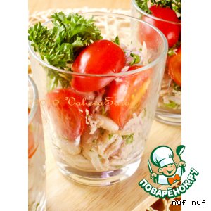 Рецепт Салат из тунца с белой фасолью и помидорами