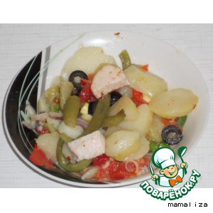 Рецепт: Теплый картофельный салат