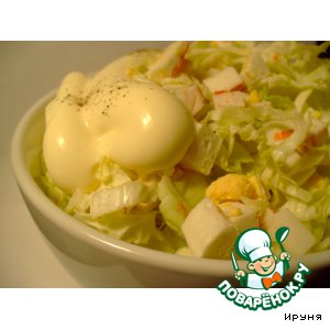 Рецепт Зеленый салат с крабовыми палочками