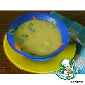 Рецепт: Суп-пюре из патиссона с сельдереем