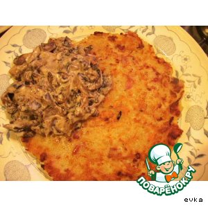 Рецепт Картофельные лепешки с грибным соусом