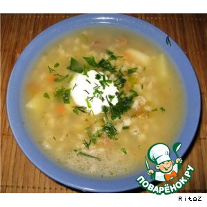 Рецепт Легкий суп с солеными огурцами