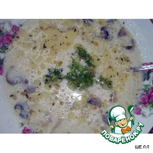 Рецепт Суп с цветной капустой и шампиньонами