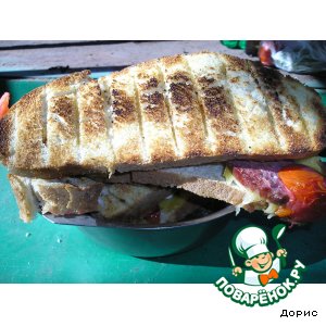 Горячий бутерброд а-ля брускетта — рецепт с фото пошагово