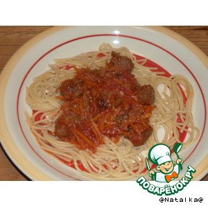 Рецепт Спагетти с мясными шариками
