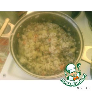 Рецепт Рисовая каша с фаршем и кабачками