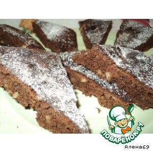 Рецепт Быстрые шоколадные пирожные "Ореховое наслаждение"
