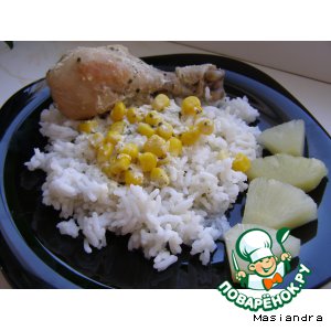 Рецепт Курица с кукурузой в сметанном соусе