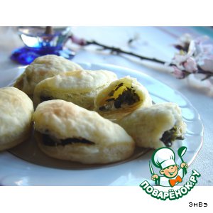 Рецепт Слоеные пирожки с тархуном и зеленым луком