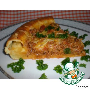 Рецепт Открытый пирог с мясной начинкой