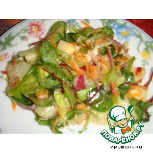Рецепт Овощной салат с рукколой