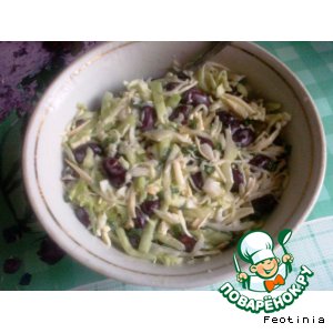 Рецепт: Салат из капусты с фасолью