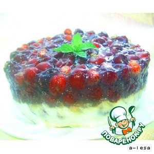 Рецепт Десерт из простокваши с ягодами