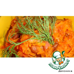 Рецепт Фасоль, запечeнная с овощами