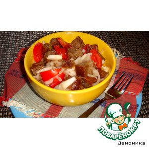 Рецепт Салат из ржаного хлеба с помидорами