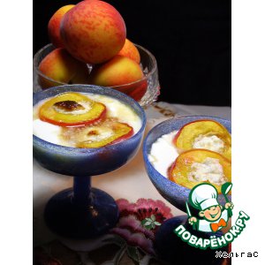 Рецепт Запеченные персики с йогуртом или мороженым
