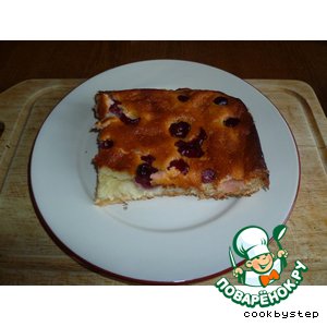 Рецепт Пирог из миндального теста с творожно-вишневой начинкой
