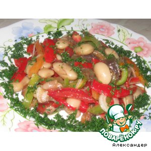 Рецепт Салат с фасолью и овощами