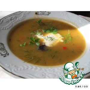 Рецепт Овощной суп-пюре с баклажанами и тыквой