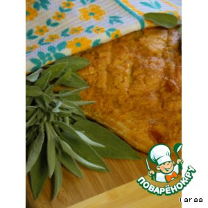 Рецепт Багет с сырно-томатно-шалфейной начинкой