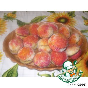 Рецепт: Печенье Сахарные персики